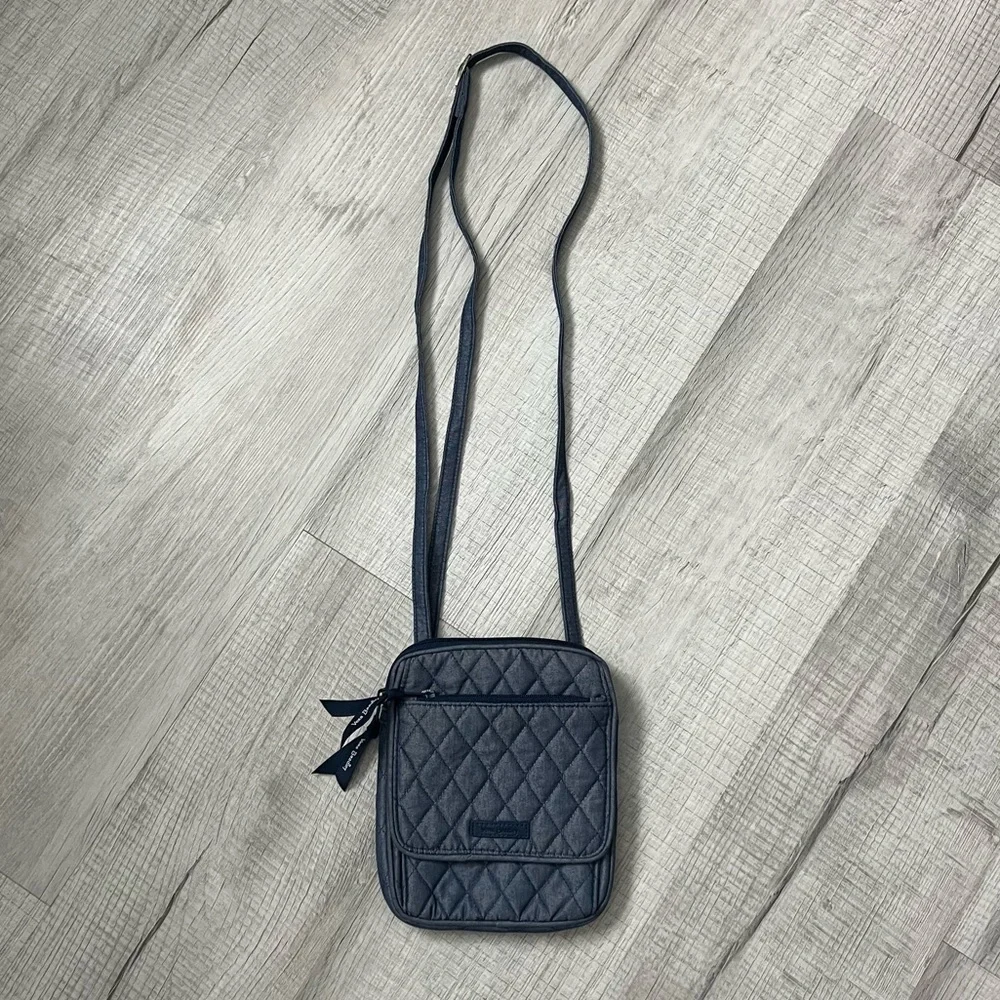 VERA BRADLEY Cotton Mini Hipster Crossbody Purse Crossbody Purse Blue